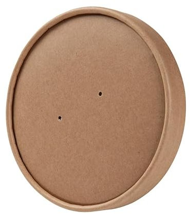 BIOZOYG tapa desechable orgánica para tazas 600ml, 800ml I tapa desechable compostables con revestimiento y agujeros para vapor I 25 tapas biodegradable de cartón marrón para taza