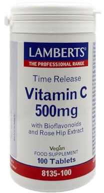 Lamberts Time Release Vitamin C 500mg with Bioflavonoids - 100 Tablets