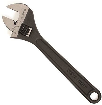 IRWIN 10508161 Visegrip Adjustable Wrench with Steel Handle, 150mm, Black