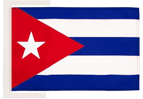 AZ FLAG Bandera de Cuba 45x30cm - BANDERINA Cubana 30 x 45 cm cordeles