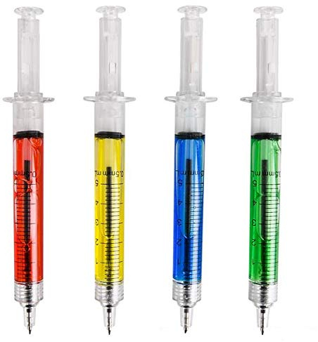 Rhode Island Novelty LOT OF 12 sortierte Farbe Spritze Shot Design Stifte