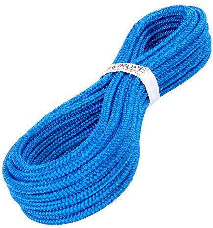 Kanirope® PP Seil Polypropylenseil MULTIBRAID 8mm 20m Farbe Blau (0912) 16x geflochten