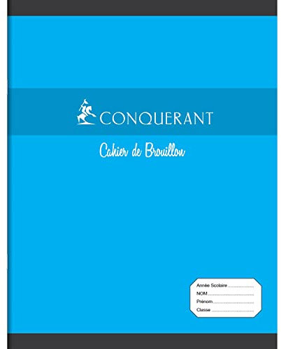 CONQUÉRANT SEPT Lot de 20 Cahiers de brouillon 17x22cm 96 Pages 56g grands carreaux bleu