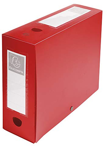 Exacompta Archivbox Opakes Polypropylen A4 Rücken 100mm Rot