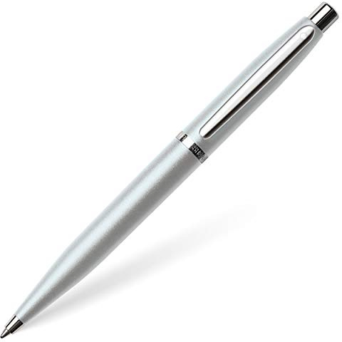 Sheaffer VFM - Refillable ballpoint pen, strobe silver finish, nickel plate trim