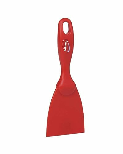 Vikan - Hygiene - Handschaber - Gerade - Polypropylen - Rot - 75mm