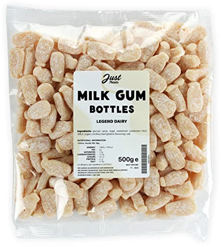 Just Treats Old Fashioned Dusted Milk Bottles (500g Share Bag)