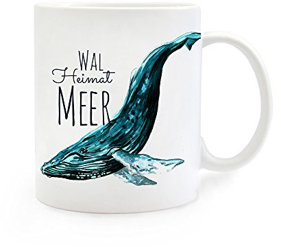 Tasse Becher Kaffeetasse Kaffeebecher Wal Heimat Meer Wahlheimat ts236