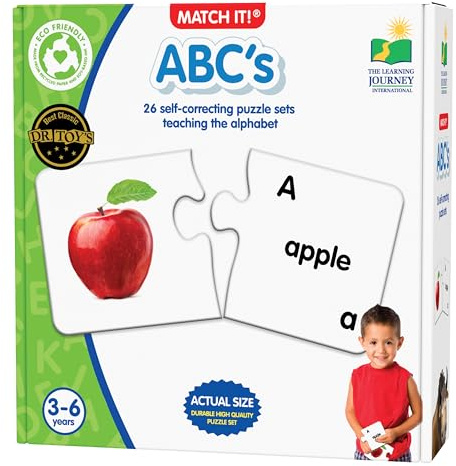 The Learning Journey: Match It! - ABCs - ABC Puzzle, Alphabet Puzzles for 2 Year Olds, Alphabet Puzzles For Kids Ages 3-5, Pre Kindergarten Learning Materials, Award Winning Educational Toys