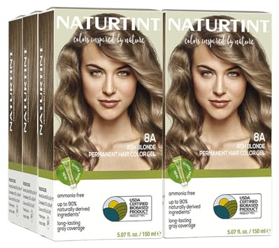 Naturtint Permanent Hair Color - 8A Ash Blonde, 5.28 fl oz (6-pack) by Naturtint