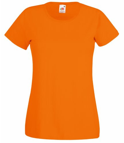 Fruit of the Loom Ladies/Womens Lady-Fit Valueweight Short Sleeve T-Shirt (XL) (Orange)