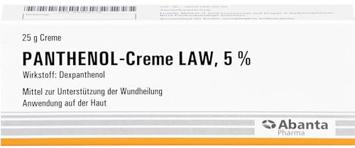 Panthenol-Creme LAW 5% zur Unterstützung der Wundheilung, 25 g Creme