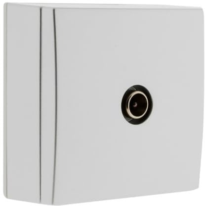 Zenitech - Presa TV Ø9,52mm In Vista Bel'Vue - Apparecchiatura Elettrica Compatibile Con Modanature Standard - Fissaggio Facile Con Fori Allungati - Meccanismo Separabile - Normativa CE - Cromo