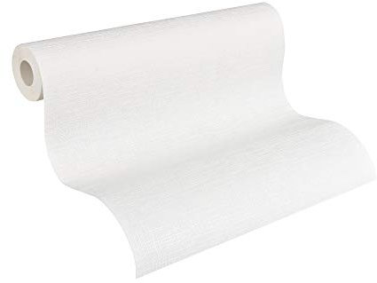 A.S. Création 574619 überstreichbare Meistervlies Tapete, 10,05 x 0,53 m, weiß/überstreichbar