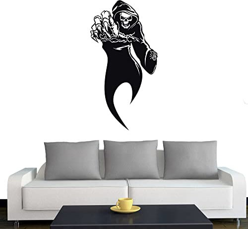 A766 Wandtattoo Reaper 115cm x 60cm schwarz (erhältlich in 40 Farben und 4 Größen)