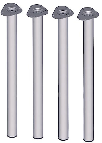 DIY Element System Möbelfuß rund – Stahlrohrfuß, ideal als Tischbein für die Gestaltung individueller Möbelstücke – Ø 60 mm, Länge 900 mm, Chrom