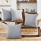 Deconovo Kissenhülle Kissenbezüge Sofa Dekokissen Kopfkissenbezug Kissenüberzug, 40x40 cm, Grau, 4er Set
