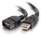 C2G/Cables to Go 52108 3m USB 2.0 A Male to A Female Extension Cable - Black (9.8ft)