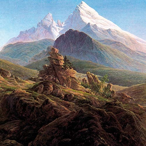1art1 Caspar David Friedrich Poster Der Watzmann, Um 1824-1825, Detail Kunstdruck Bild 70x70 cm