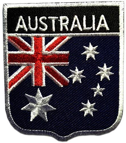 Catch the Patch Australien Flagge Fahne - (Größe: 6,5 x 7,5 cm) Aufnäher, Bügelbilder, Aufbügler, Applikationen, Patches, Sticker zum Aufbügeln oder Aufnähen – für Kleidung, Taschen, Jacken