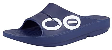 OOFOS Unisex Ooahh Slide Sandal, Navy, 5 UK