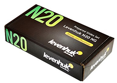 Levenhuk N20 NG Prepared Slides Set for Biology and Physiology with Blank Slides and Cover Slips in The Kit