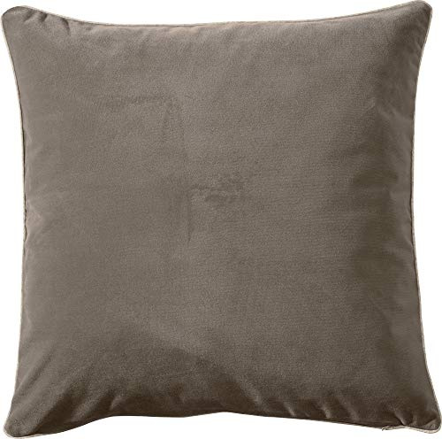 Pichler, Kissenbezug aus Velours, Stoff, Farbe Taupe 50 x 50 cm
