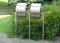 Alpuna Oscar 2er - Edelstahl-Standbriefkasten, Wandmontage, Silber, 45 x 33 x 16 cm (HxBxT), 125 x 108 x 22 cm (HxBxT), 120 cm Säulenhöhe, 4 cm x 32,5 cm Briefschlitz, abschließbar, Briefkasten