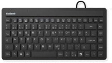 KeySonic KSK-3230IN (DE) Wasser-/Staubdichte Mini-Tastatur (USB-kabelgebunden) aus Silikon mit 12 Funktionstasten (schwarz)