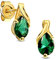 Miore Ohrringe Damen tropfen Ohrhänger mit Edelstein/Geburtsstein Smaragd in grün aus Gelbgold 9 Karat / 375 Gold, Ohrschmuck