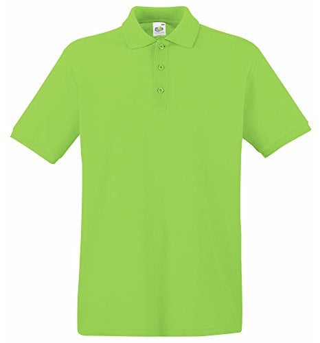 Fruit of the Loom Men's Premium Short Sleeve Polo Shirt, Lime, XXX-Large