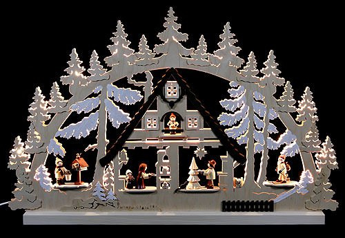 Unbekannt Schwibbogen - Weihnachtshaus - 74x47x5,5cm - Original Erzgebirge Schwibbögen - Michael Müller