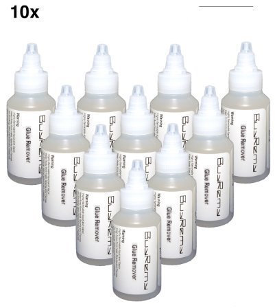 Dissolvant Colle Silicone/Kératine Extension Cheveux 50ml x 10