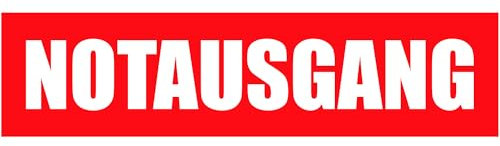 KIWISTAR - Werbeplane - Notausgang - 150cmx50cm - Plane Banner Gerüstplane