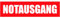 KIWISTAR - Werbeplane - Notausgang - 150cmx50cm - Plane Banner Gerüstplane