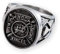 Fly Style Freimaurer/Templer Siegel-Ring für Herren aus Edelstahl, Ring Grösse:20.0 mm