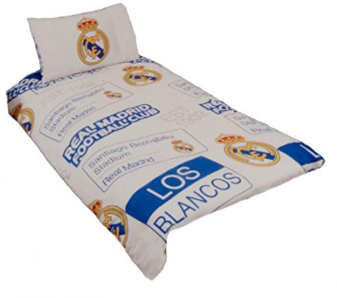 Real Madrid F.c. Duvet Set Pt Single Duvet Set Quilt Cover Pillow Case Approx 200cm X 135cm 70