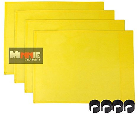 Football Training Corner Flags (Pack of 4) (Yellow)