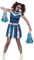 Smiffys Zombie Cheerleader Costume, Blue with Dress & Pom Poms, Halloween Adult Fancy Dress, Zombie Dress Up Costumes