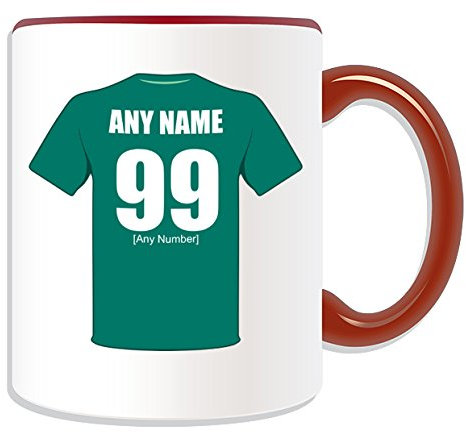 Personalised Gift - Northern Ireland Mug (Football Team Design Theme, Colour Options) - Any Name/Message on Your Unique Mug - The Green and White Army Norn Iron