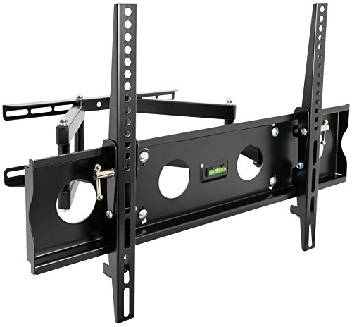 MOOL Slim TV Wall Bracket for 32-60 Inches LCD/LED and Plasma TV with Super Strength Load Capacity upto 50 kg and 10 Degree Down Tilt Mechanism - Black