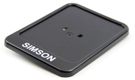 Kennzeichenhalterung, schwarz - Aufdruck: SIMSON - 167x122mm - Unterlage f. Versicherungskennzeichen/ Verstärkung