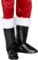 Smiffys Santa Boot Covers, Black with Fur, Christmas Fancy Dress Accessory, Santa Dress Up Accessories