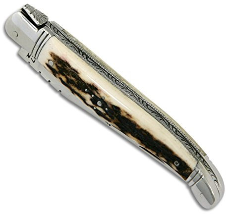 Laguiole Hirschgeweih-Griff und Edelstahlkronen