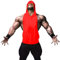 ZUEVI Herren Muscle ärmellose Hoodies Gym Bodybuilding Stringer Tank Tops - Rot - X-Groß