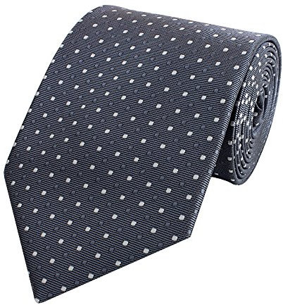 Fabio Farini - Herren Krawatte in 6cm/8cm Breite - Eleganter Schmale Schlips für jeden Anlass - 6cm Grau Weiß Grau