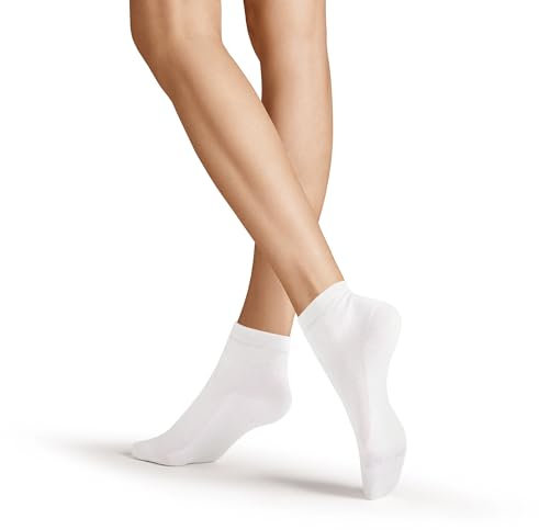 Hudson Women's Trainer Socks Dry Cotton Moisture Regulating, White 0008, 35-38