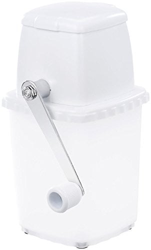Rosenstein & Söhne Ice Crusher: Stromloser Eiscrusher mit Edelstahl-Mahlwerk und Handkurbel (Eiswürfelmaschine, Eiswürfelzerkleinerer, Eiswürfelformen)