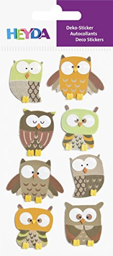 Heyda 203780713 Stick-On's Mix, Motiv: Eulen
