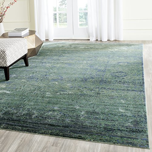 SAFAVIEH Mystique Collection Accent Rug - 3' x 5', Green & Multi, Watercolor Overdyed Distressed Design, Non-Shedding & Easy Care, Ideal for High Traffic Areas in Foyer, Living Room, Bedroom (MYS920G)